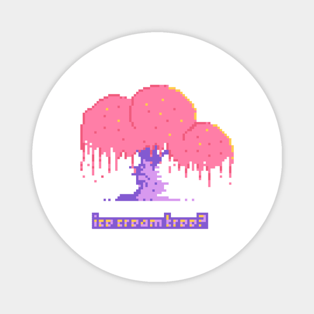 Ice Cream Tree Pixelart Magnet by pichi pixel